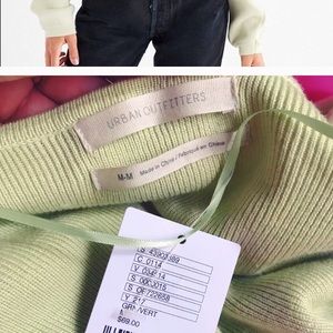Slouchy green sweater